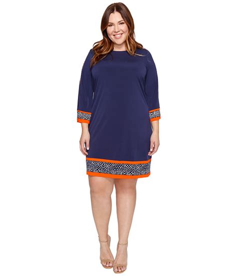 michael michael kors a line border dress true navy 